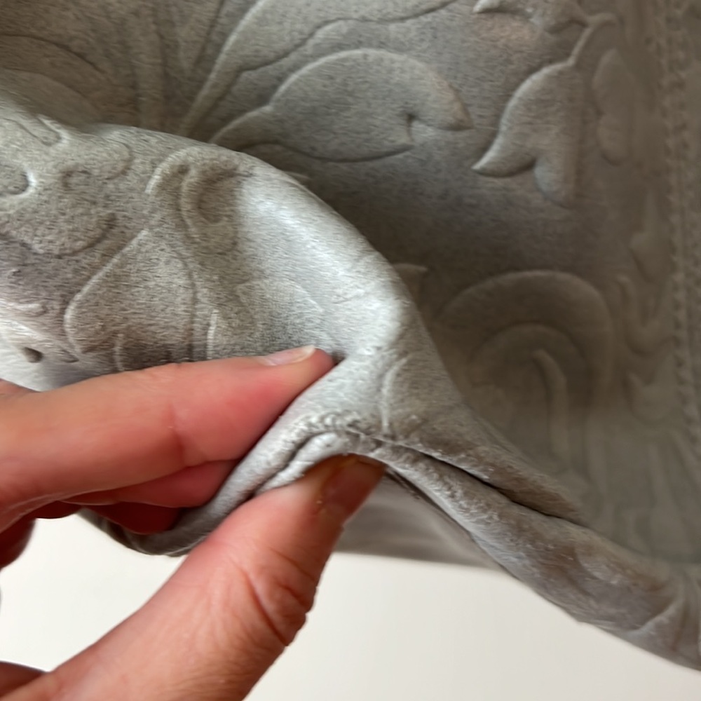 Borse in Pelle Made in Italy embossed leather shoulder / tote bag. - Picture 4 of 16